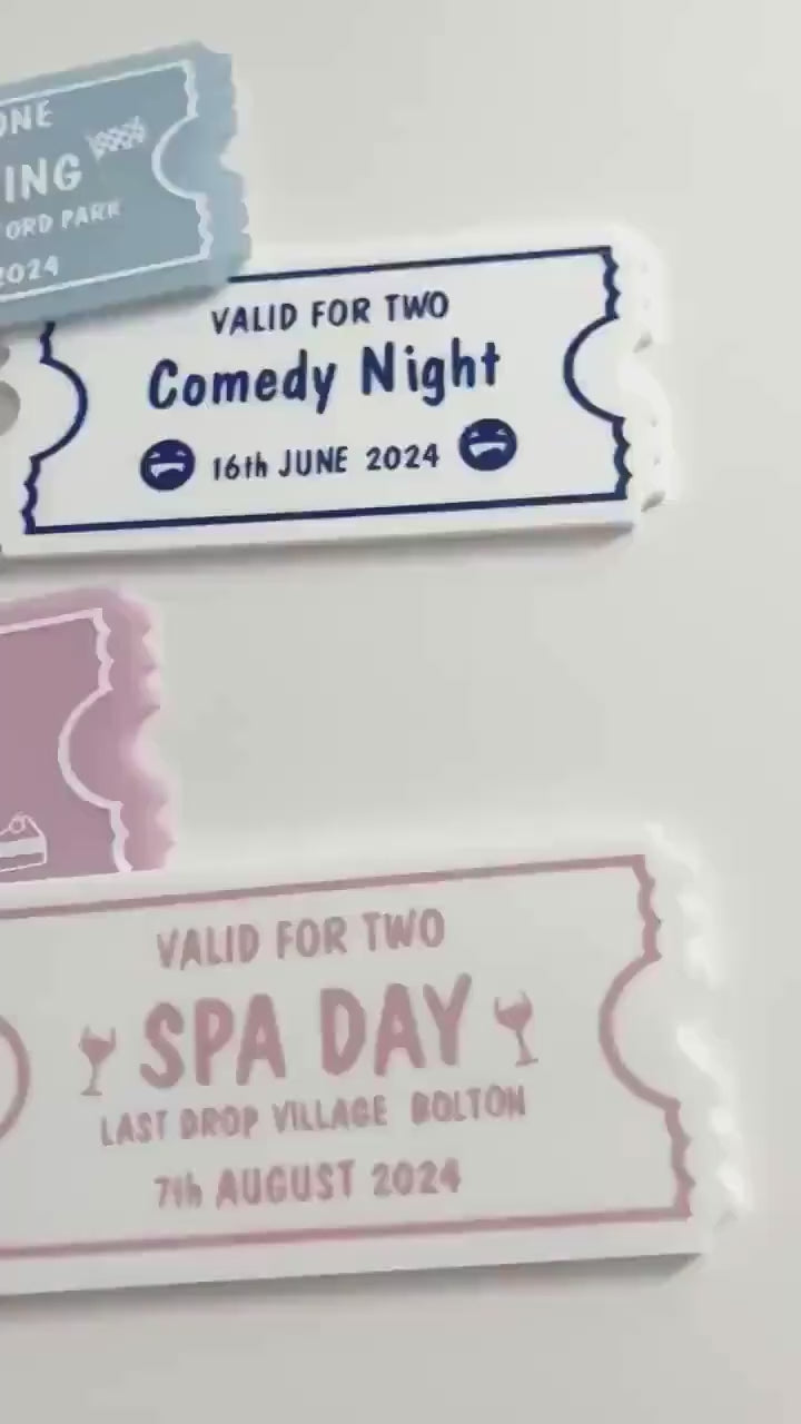 Personalised Acrylic Ticket, Surprise Experience Reveal, Concert Spa Afternoon Tea (Keepsake)